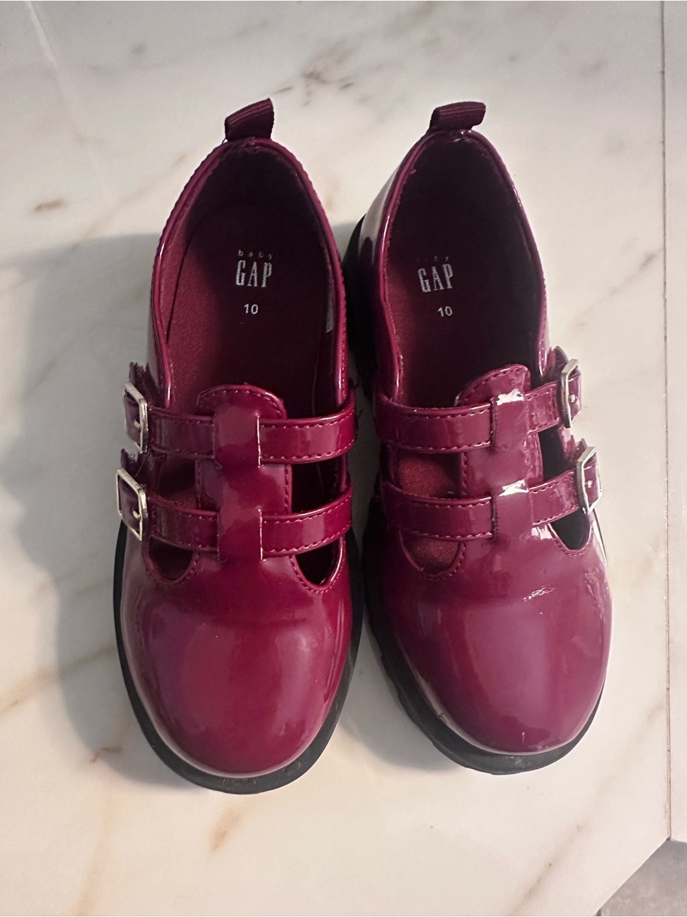 Gap Double Buckle Patent Mary Jane Shoes US 10